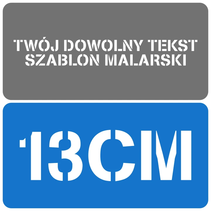 Szablon czcionka Stencilia 13cm