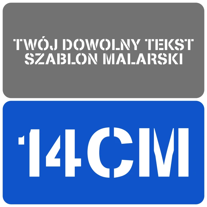 Szablon czcionka Stencilia 14cm