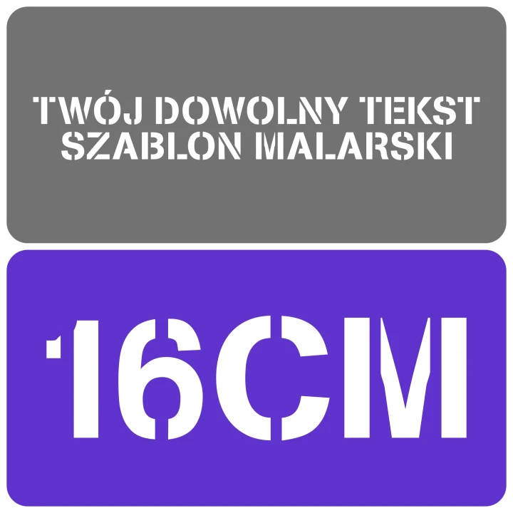 Szablon czcionka Stencilia 16cm