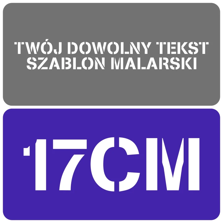 Szablon czcionka Stencilia 17cm