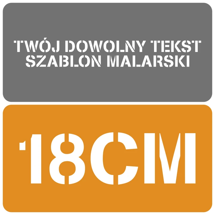 Szablon czcionka Stencilia 18cm