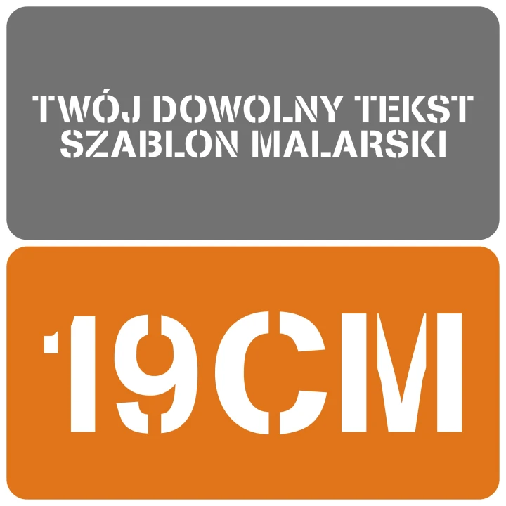 Szablon czcionka Stencilia 19cm