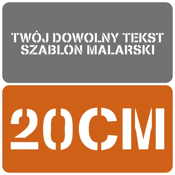 Szablon czcionka Stencilia 20cm