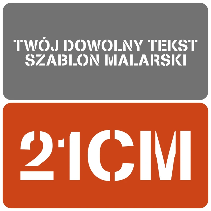 Szablon czcionka Stencilia 21cm
