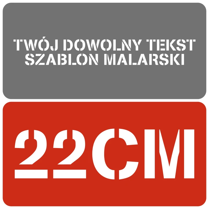 Szablon czcionka Stencilia 22cm