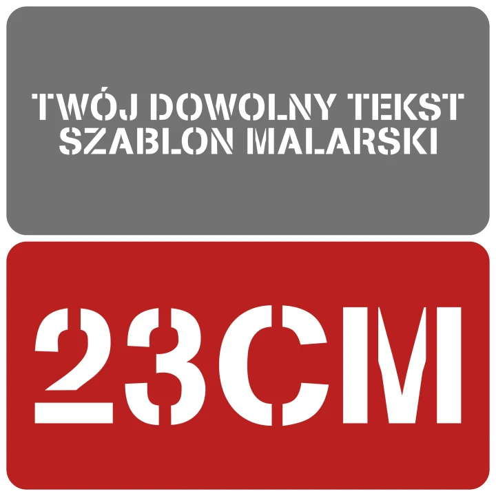 Szablon czcionka Stencilia 23cm