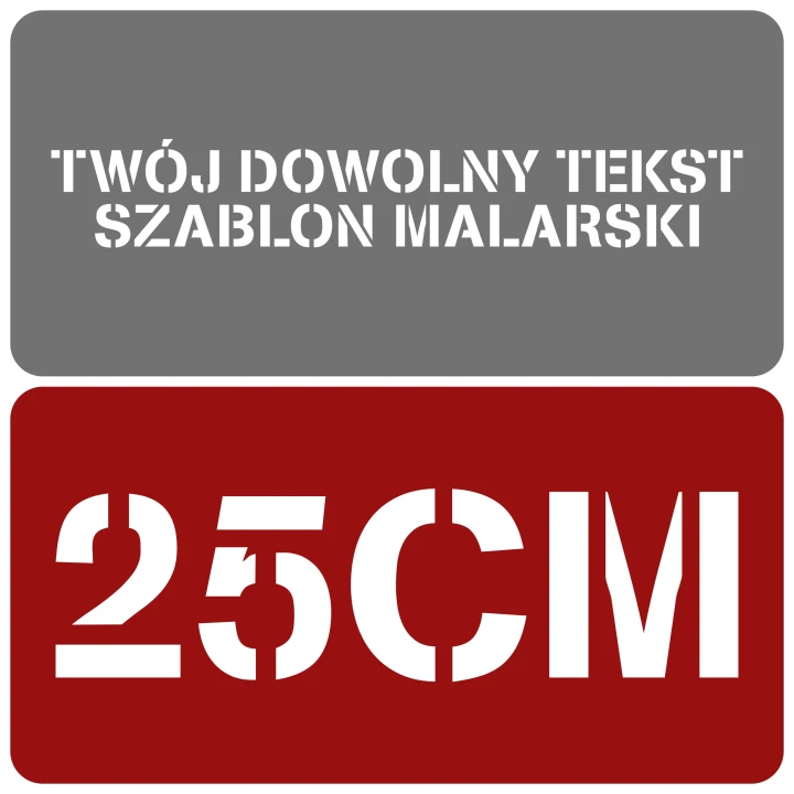 Szablon czcionka Stencilia 25cm