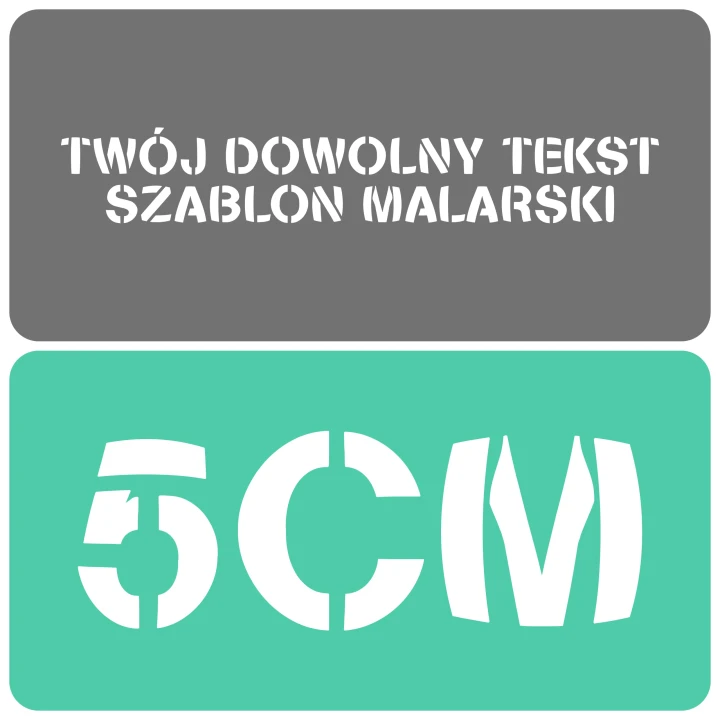 Szablon czcionka Stencilia Bold 5cm