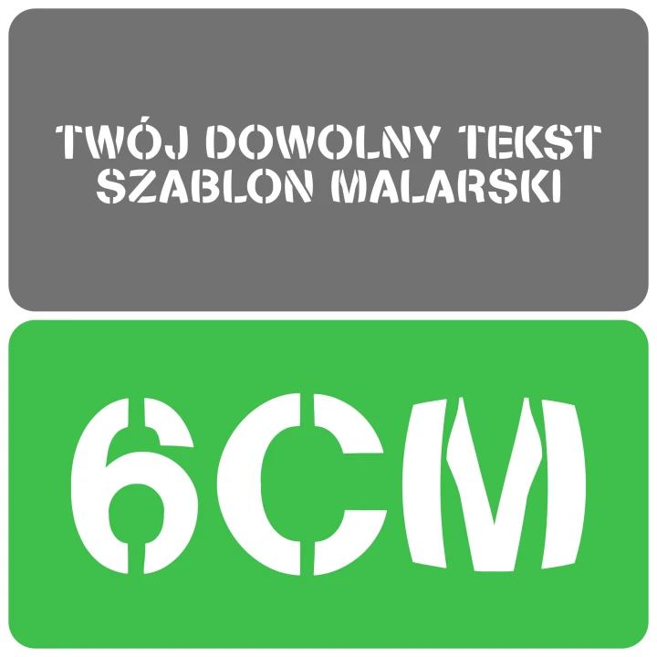 Szablon czcionka Stencilia Bold 6cm