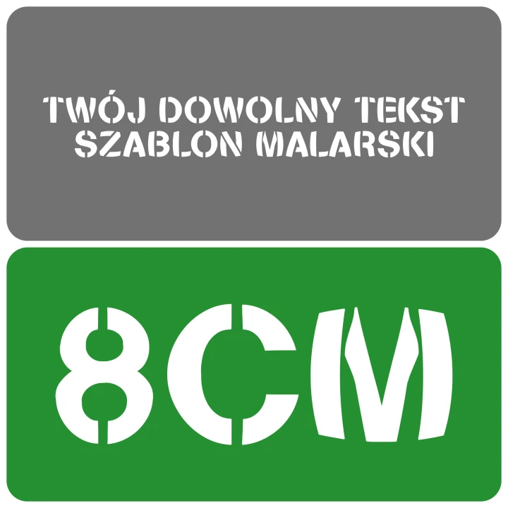 Szablon czcionka Stencilia Bold 8cm