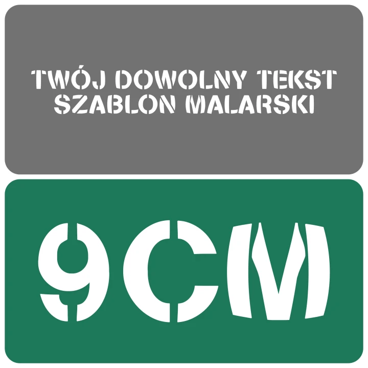Szablon czcionka Stencilia Bold 9cm