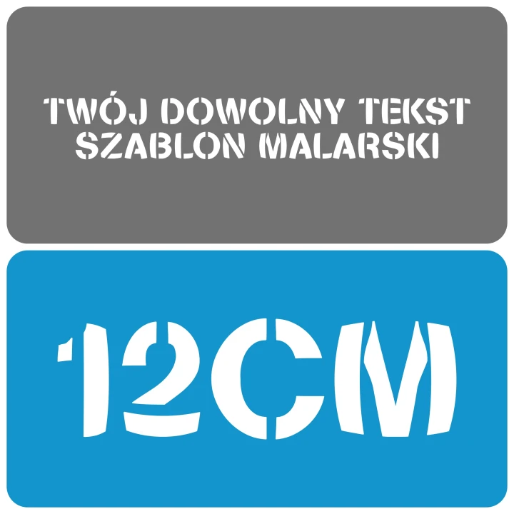 Szablon czcionka Stencilia Bold 12cm