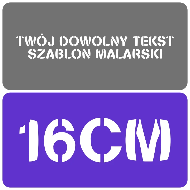 Szablon czcionka Stencilia Bold 16cm