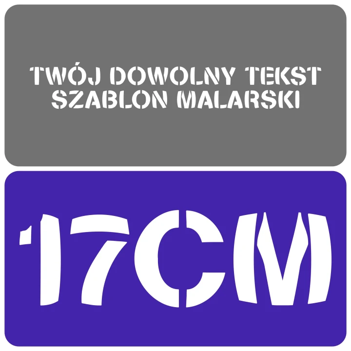 Szablon czcionka Stencilia Bold 17cm