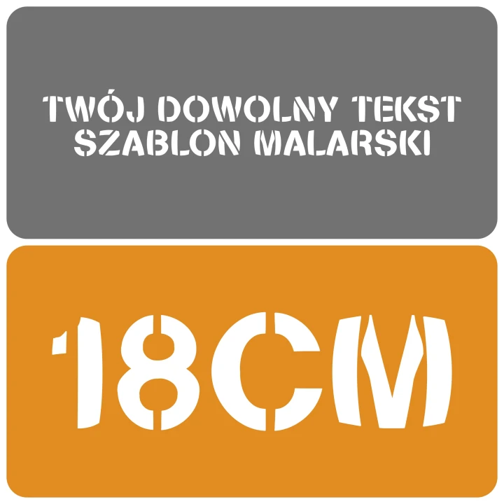 Szablon czcionka Stencilia Bold 18cm