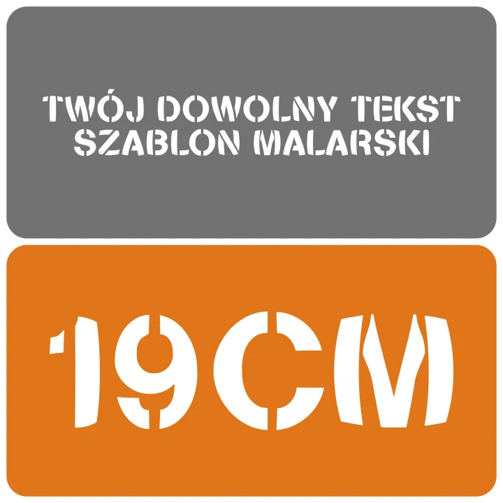 Szablon czcionka Stencilia Bold 19cm