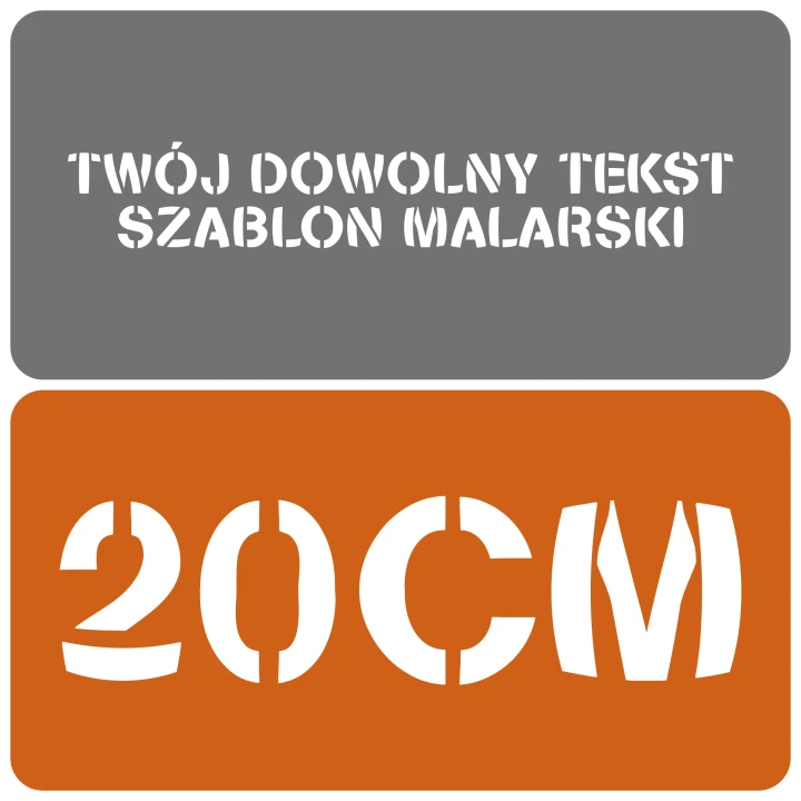 Szablon czcionka Stencilia Bold 20cm