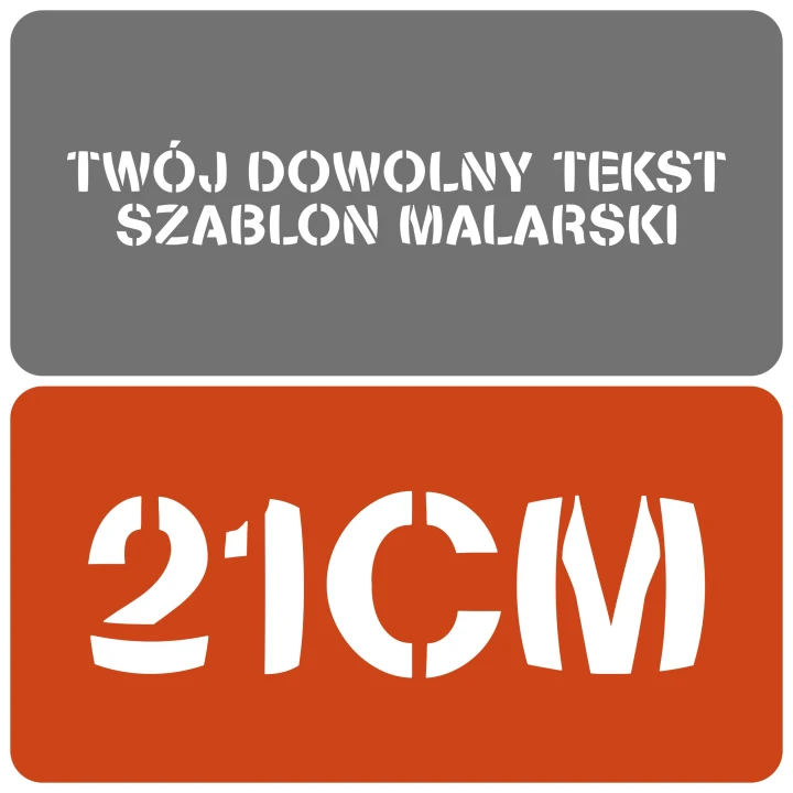 Szablon czcionka Stencilia Bold 21cm