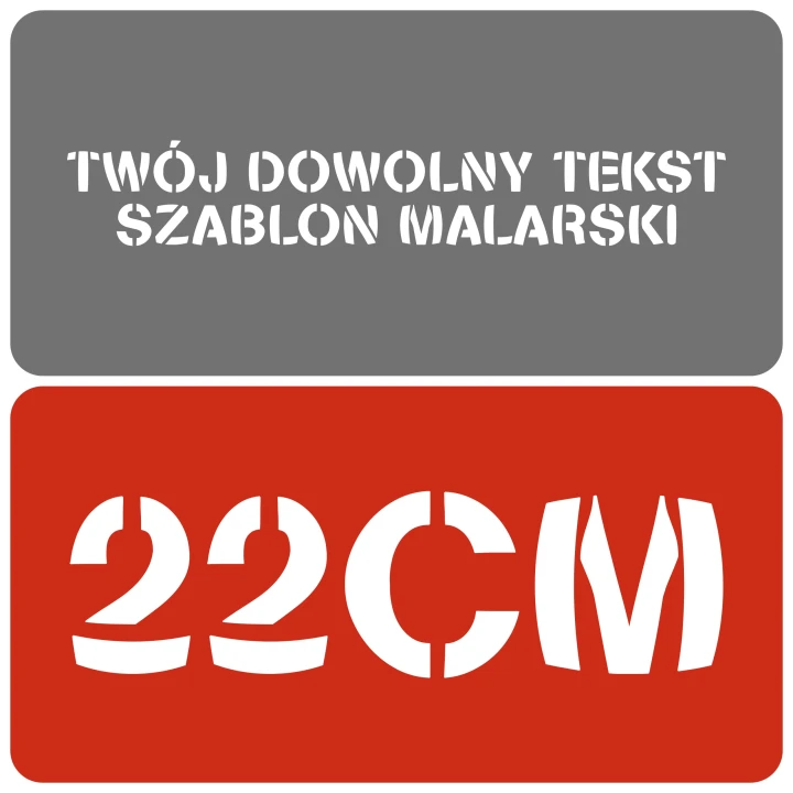 Szablon czcionka Stencilia Bold 22cm