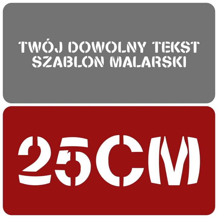 Szablon czcionka Stencilia Bold 25cm
