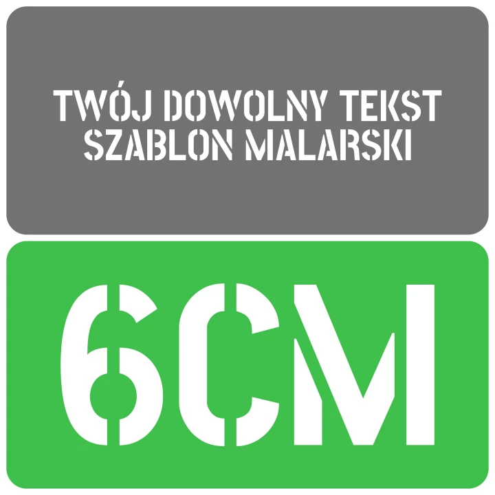 Szablon czcionka Stick No Bills 6cm