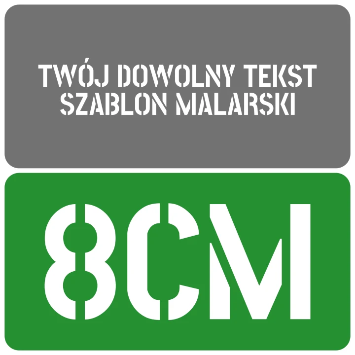 Szablon czcionka Stick No Bills 8cm