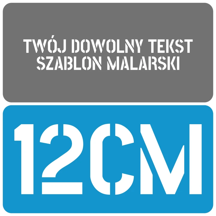 Szablon czcionka Stick No Bills 12cm