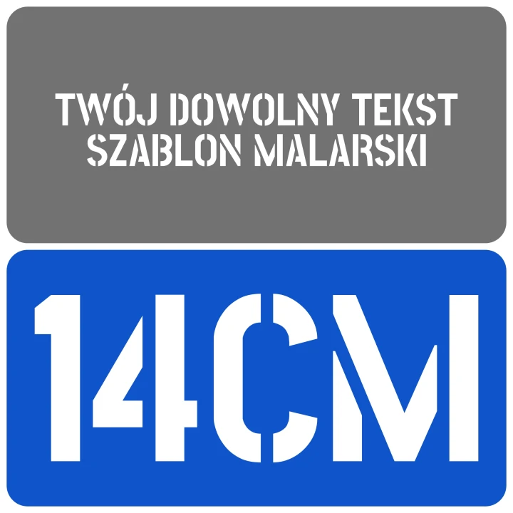 Szablon czcionka Stick No Bills 14cm