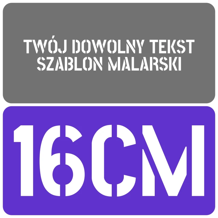 Szablon czcionka Stick No Bills 16cm
