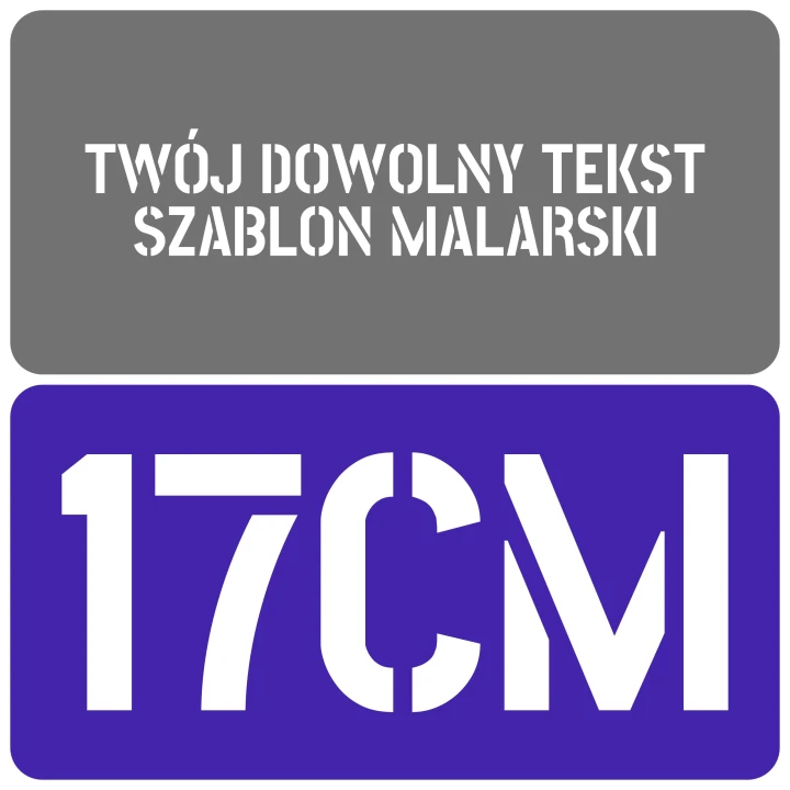Szablon czcionka Stick No Bills 17cm