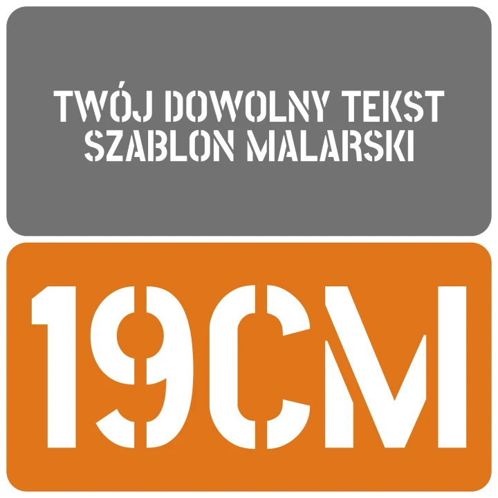Szablon czcionka Stick No Bills 19cm