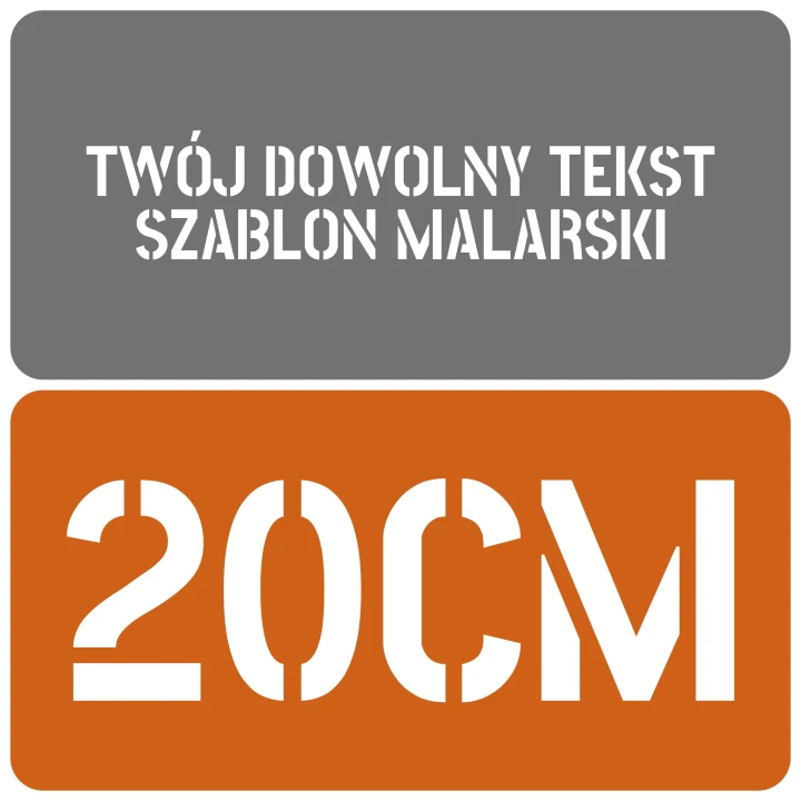 Szablon czcionka Stick No Bills 20cm
