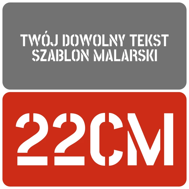 Szablon czcionka Stick No Bills 22cm