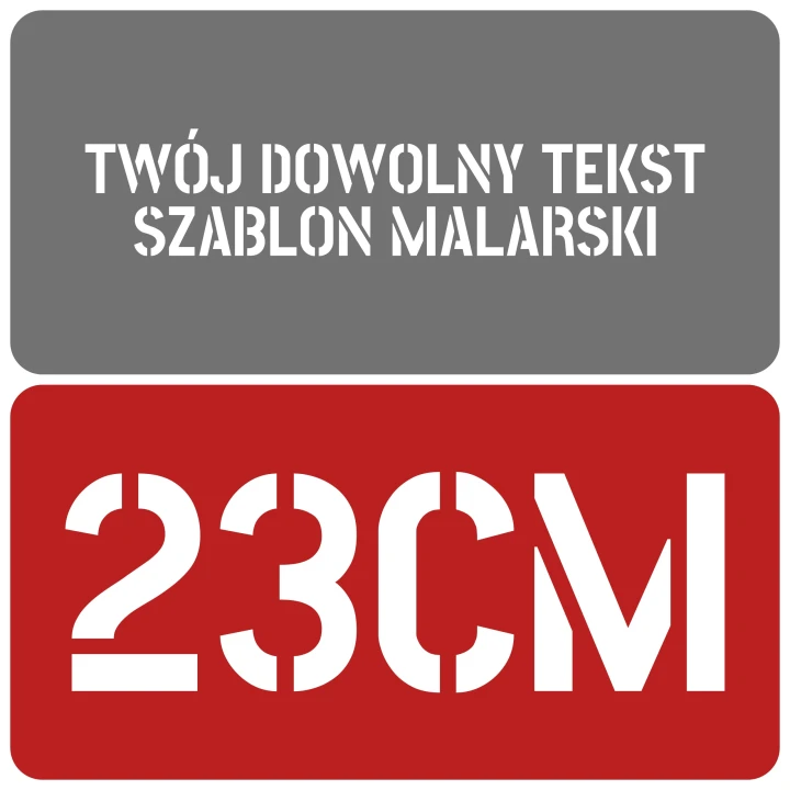 Szablon czcionka Stick No Bills 23cm