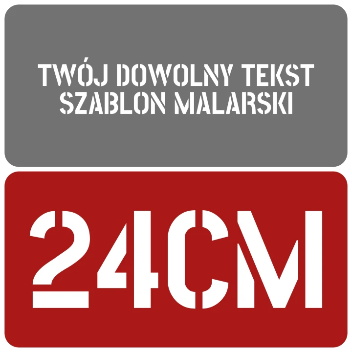 Szablon czcionka Stick No Bills 24cm