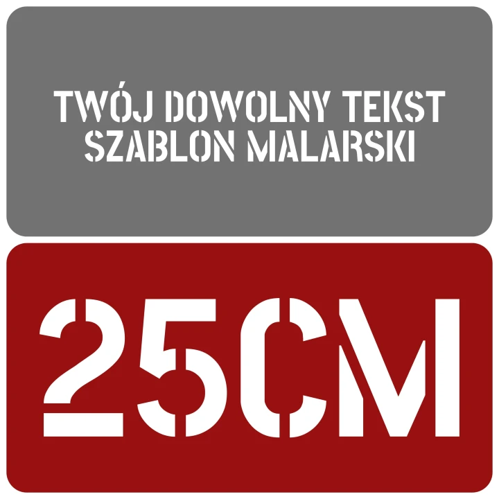 Szablon czcionka Stick No Bills 25cm