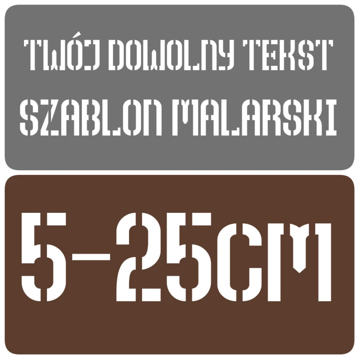 Szablon malarski - TS - rozmiary 5-25cm