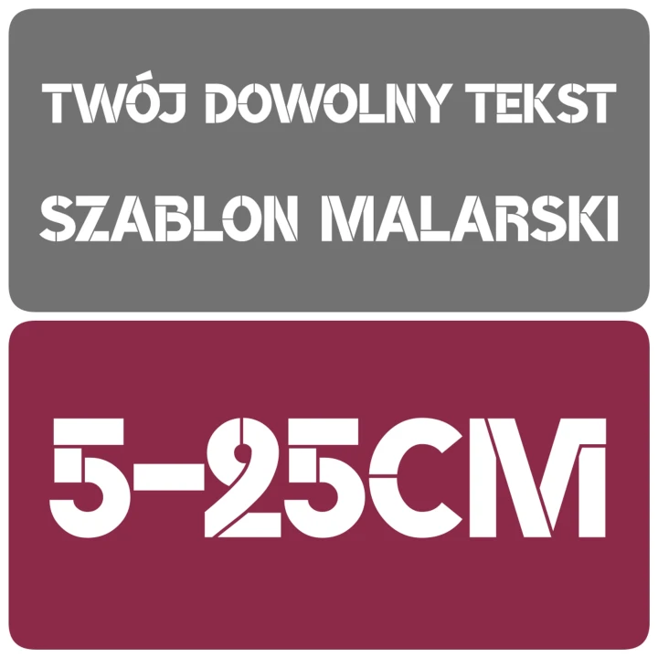 Szablon malarski - BRK - rozmiary 5-25cm