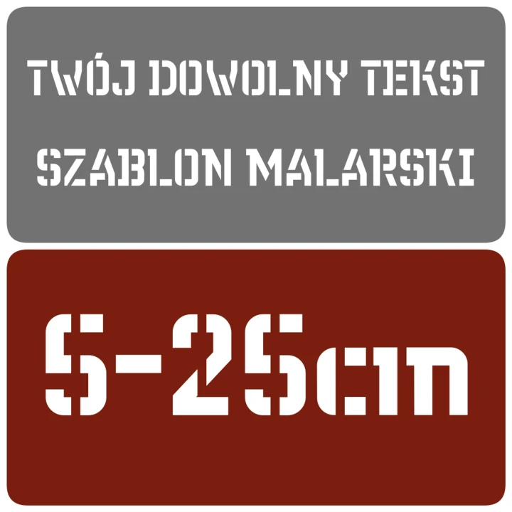 Szablon malarski - WCW - rozmiary 5-25cm