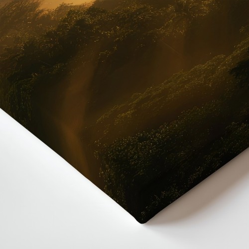 Obraz na płótnie canvas Pagoda w mgle realistyczny