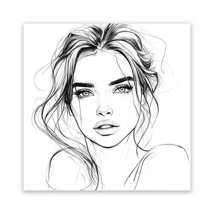 Obraz na płótnie canvas Portret kobiety realistyczny