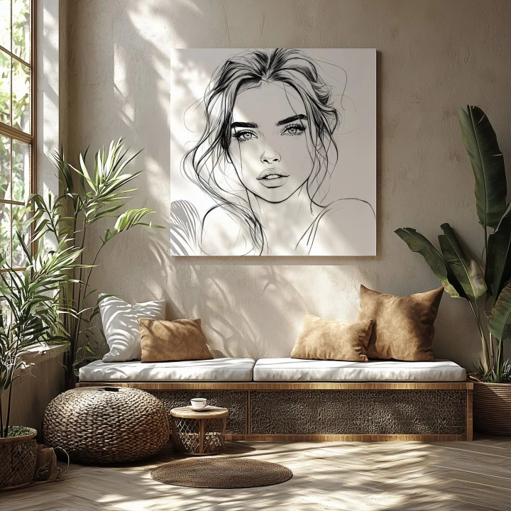 Obraz na płótnie canvas Portret kobiety realistyczny