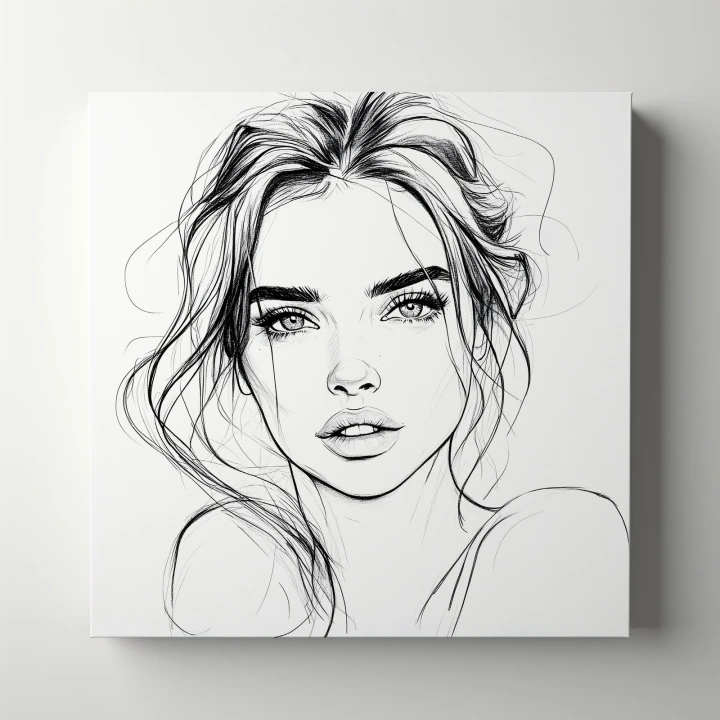 Obraz na płótnie canvas Portret kobiety realistyczny