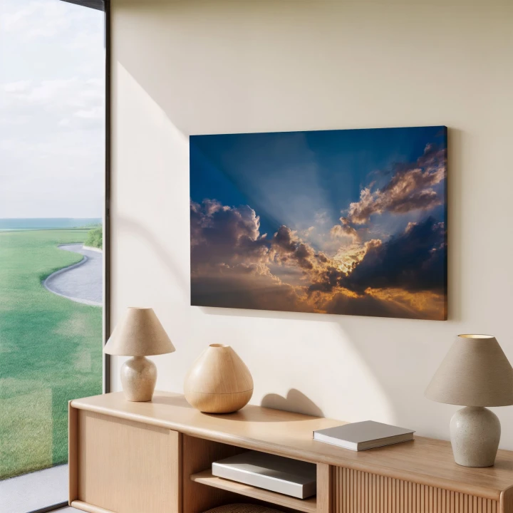 Obraz na płótnie canvas Zachód słońca realistyczny