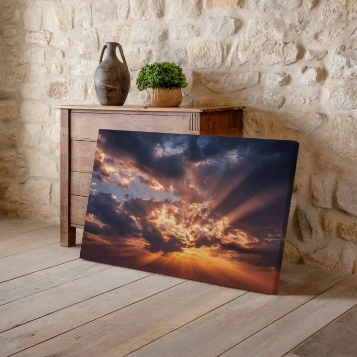 Obraz na płótnie canvas Zachód słońca realistyczny