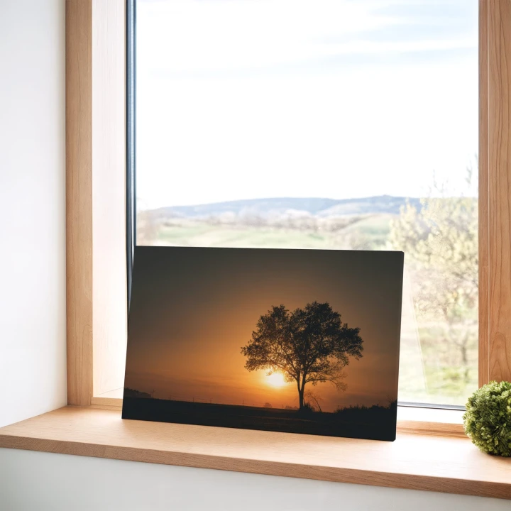 Obraz na płótnie canvas Drzewo o zachodzie realistyczny