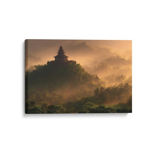 Obraz na płótnie canvas Pagoda w dżungli realistyczny