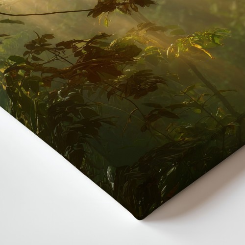 Obraz na płótnie canvas Słoneczny las realistyczny