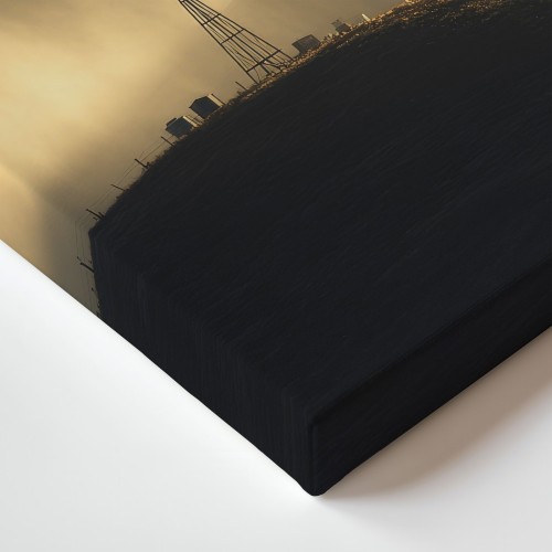 Obraz na płótnie canvas Wiatrak na wzgórzu realistyczny