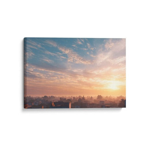 Obraz na płótnie canvas Panorama dachów realistyczny
